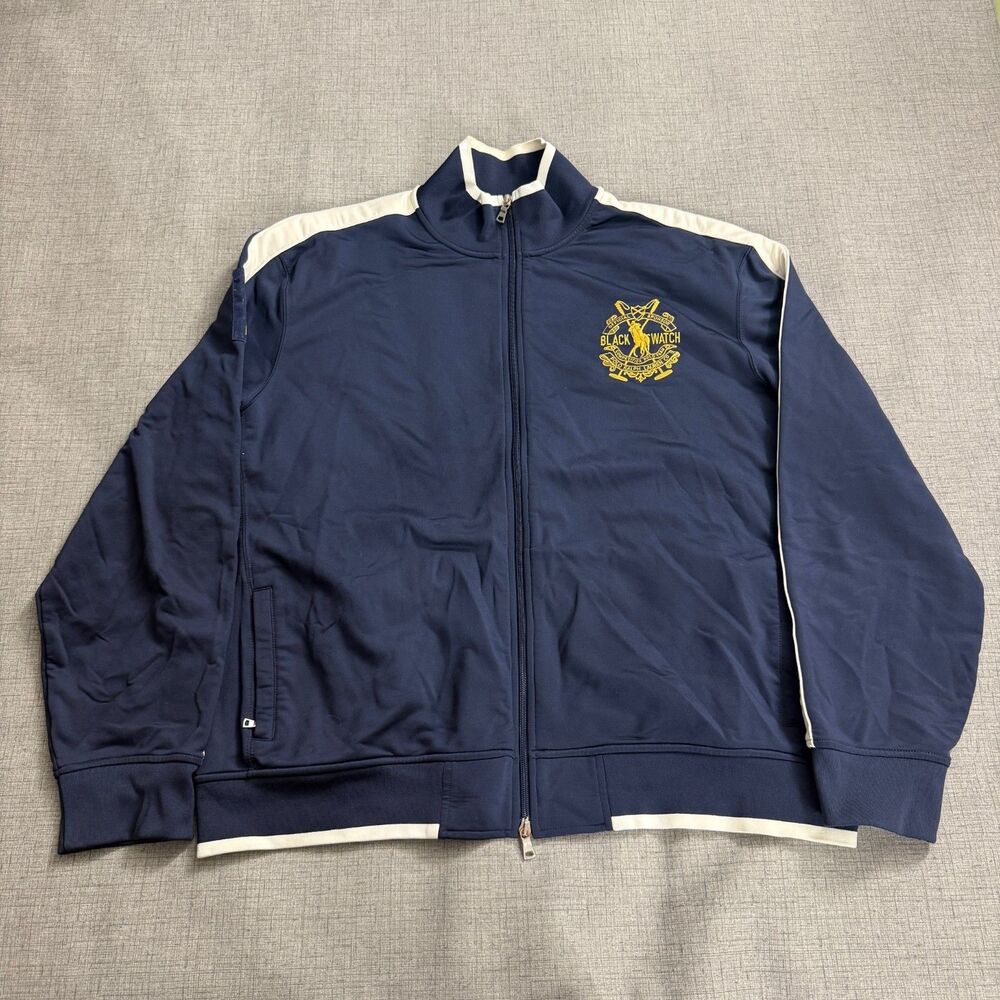 Ralph Lauren Polo Black Watch Track Jacket Men's 2XL Navy Full Zip